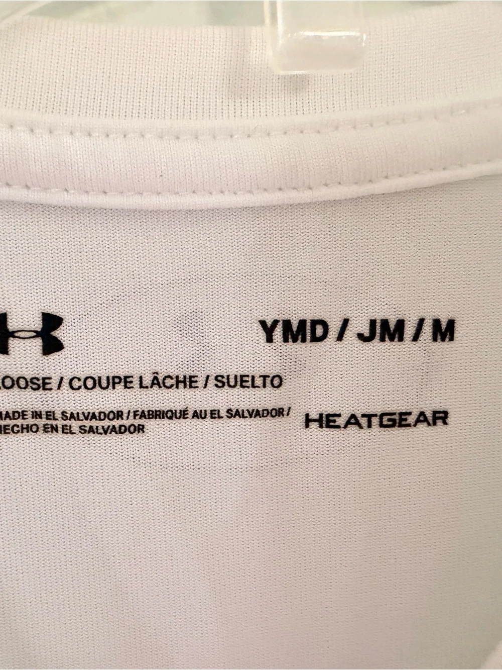 Under Armour White Boys Canes Baseball Shirt with Black Logo